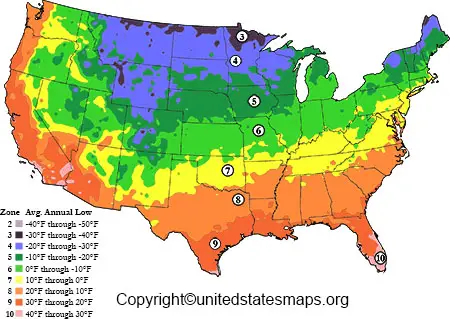 US Hardiness Zone Map | Hardiness Zone Map of the USA