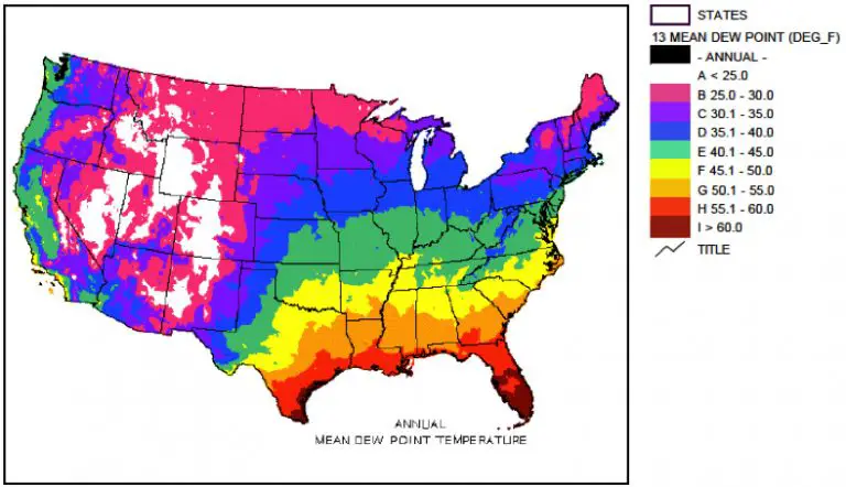 United States Humidity Map