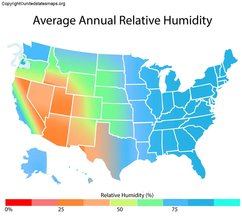 US Humidity Map