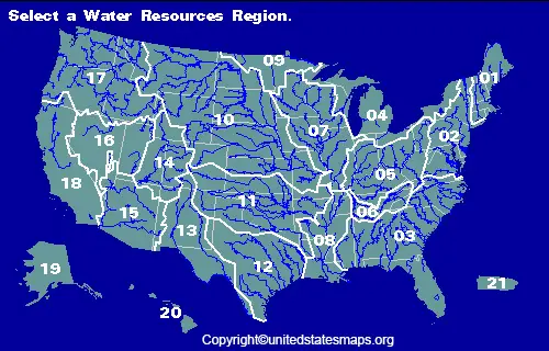 us hydrological map
