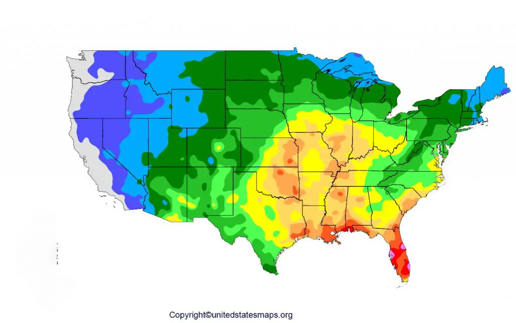 Printable US Lightning Map