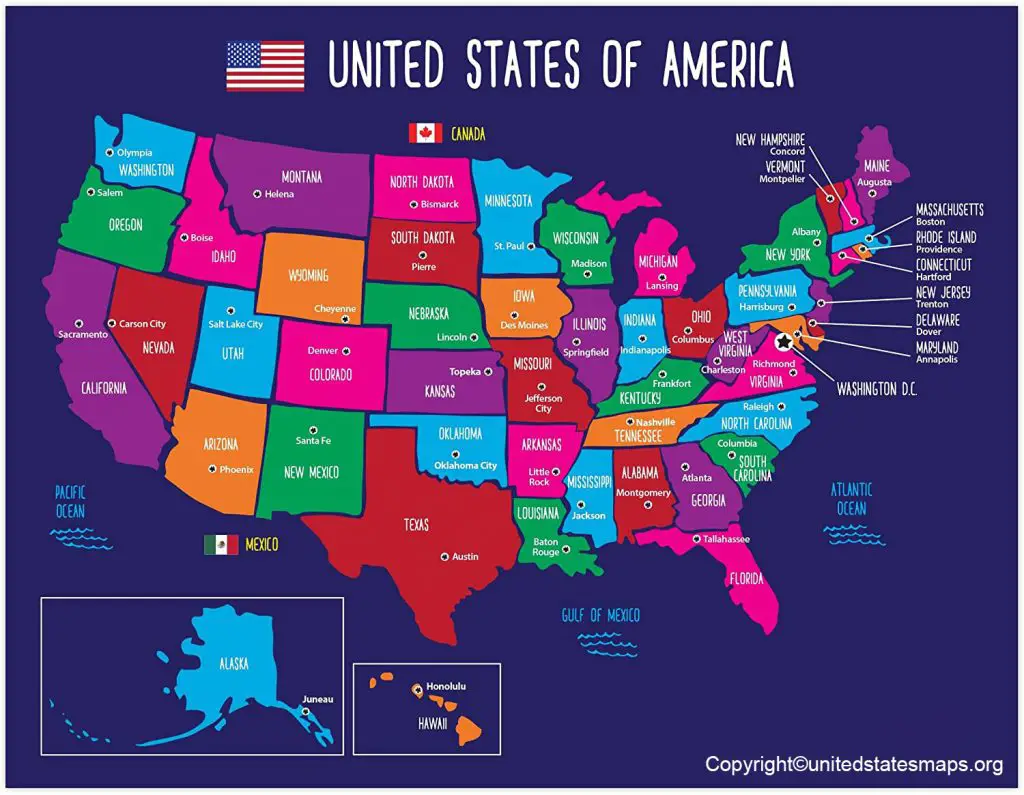 us map for kids