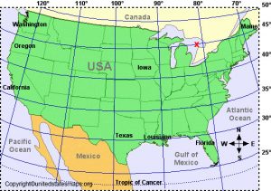 US Latitude Map USA Map With Latitude Lines Us Maps Latitude 300x211