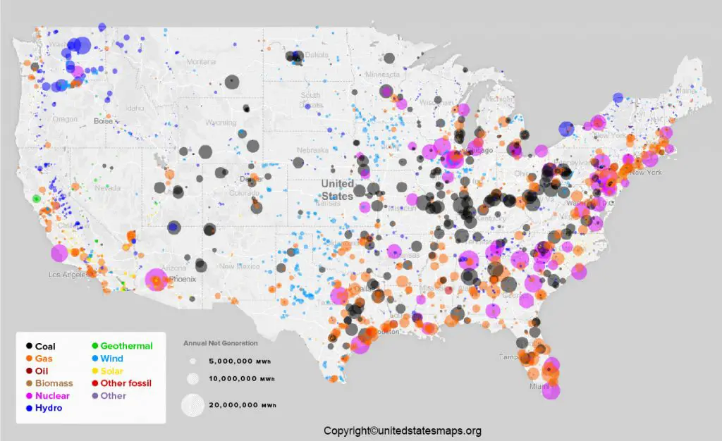 us nuclear power plants maps