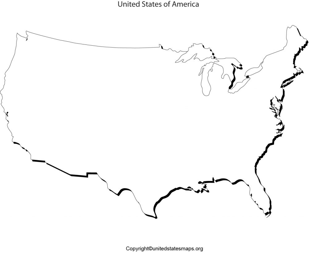 Map of US Silhouette