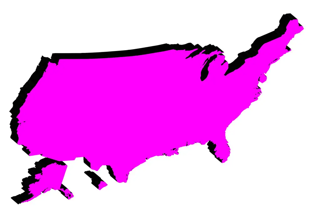 Map of US Silhouette