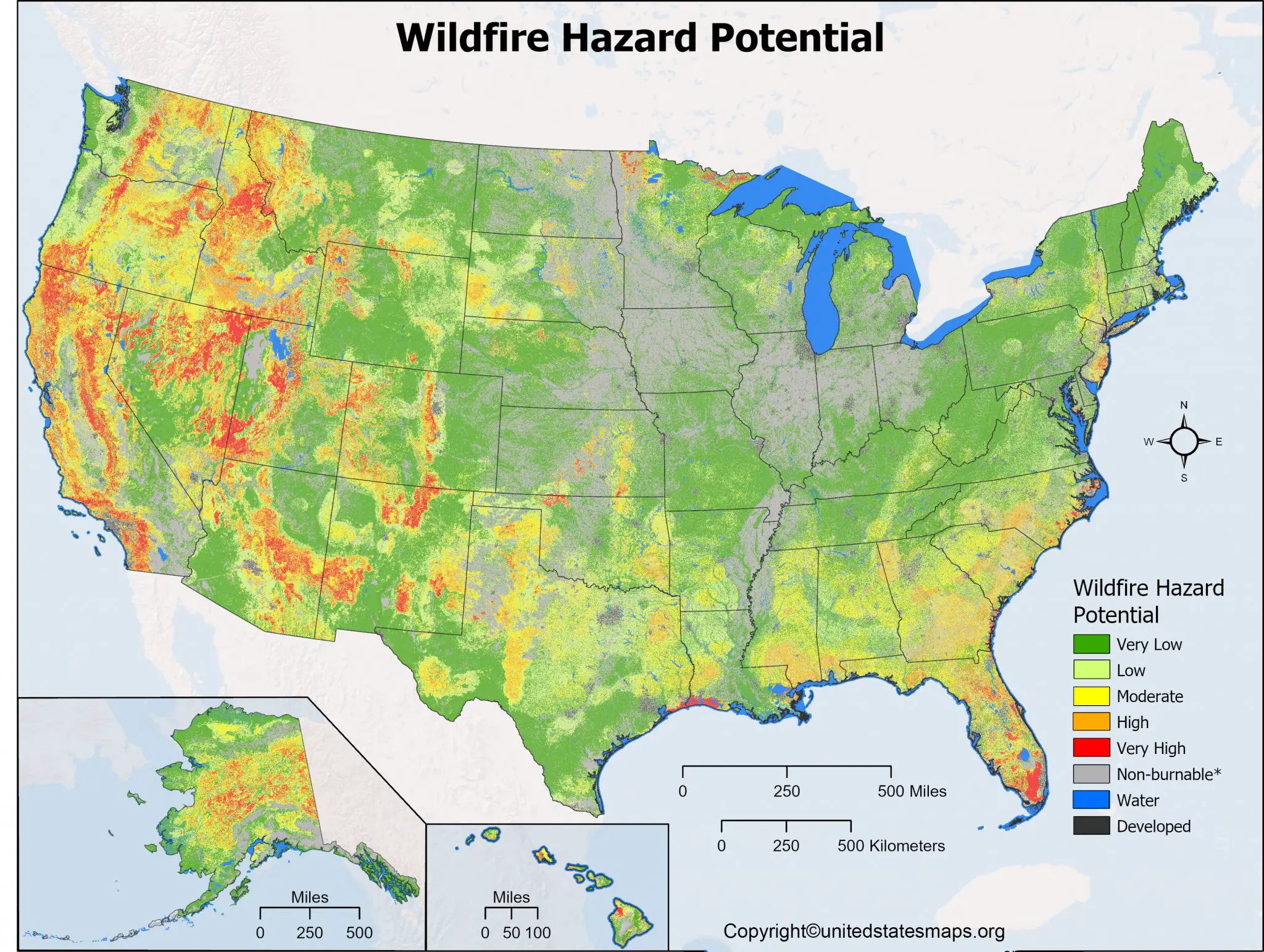 US Wildfire Map US Wildfire Smoke Map Printable