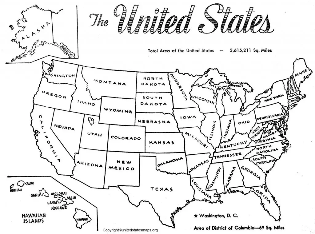 usa coloring map