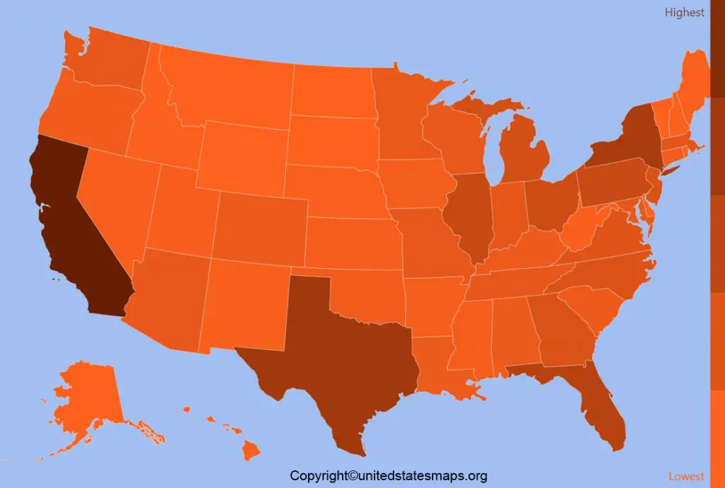 US Heat Map United States of America Heat Map