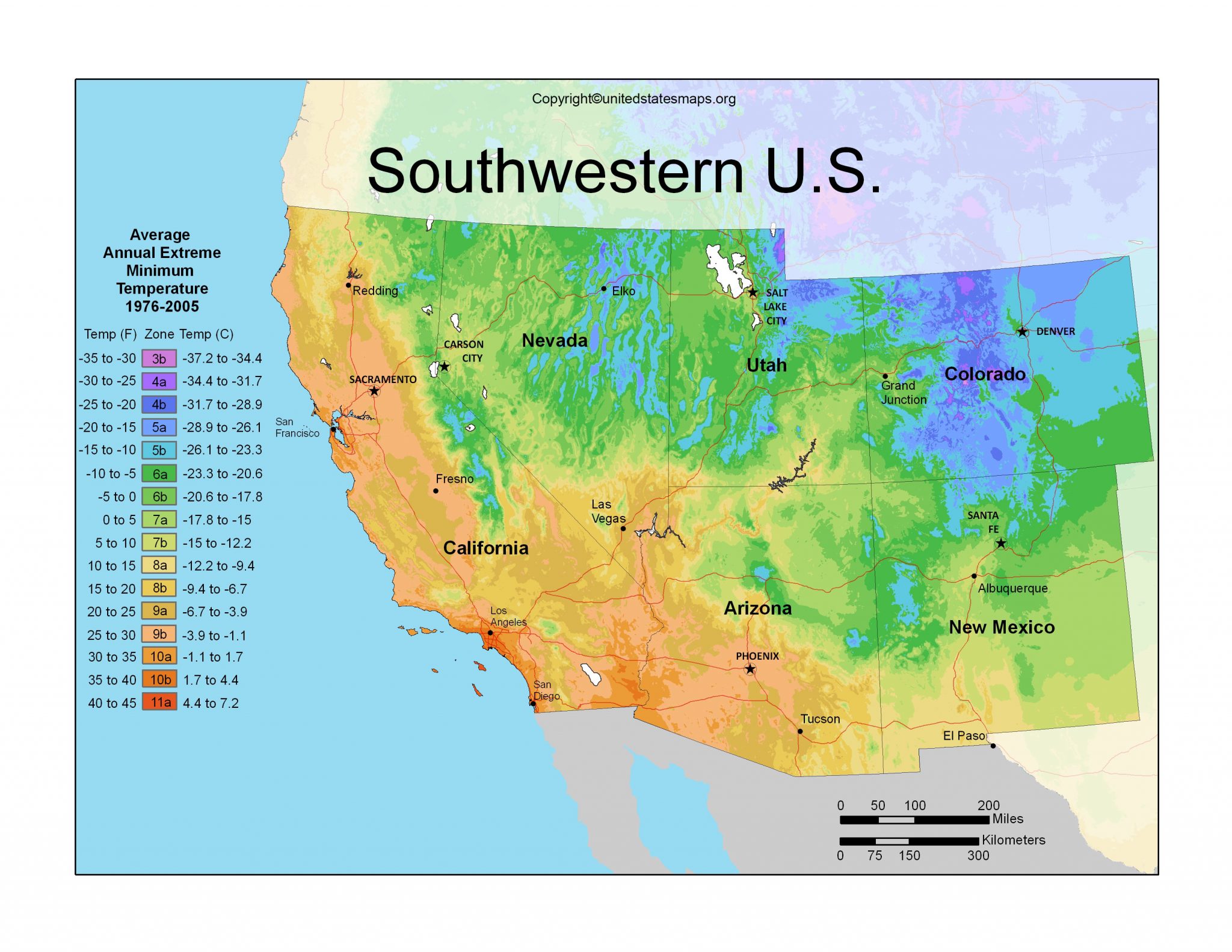 US Hardiness Zone Map | Hardiness Zone Map of the USA