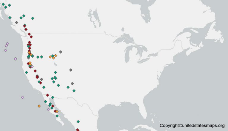 US Volcano Map | United States Volcano Map