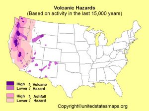 US Volcano Map | United States Volcano Map