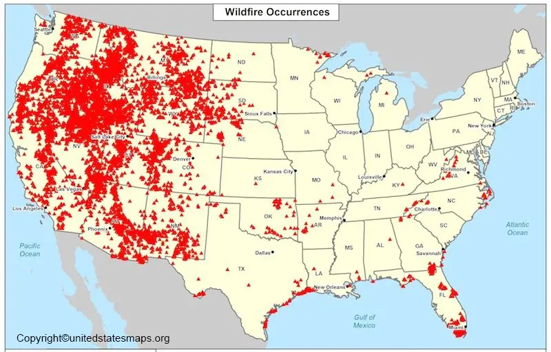 US Wildfire Map | US Wildfire Smoke Map Printable