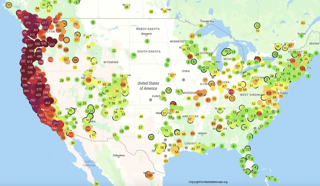 US Wildfire Map | US Wildfire Smoke Map Printable