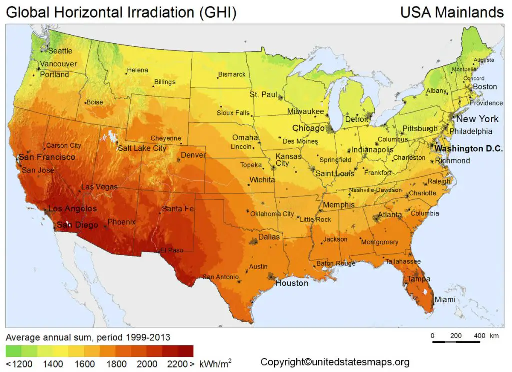 Free Printable USA Cloud Cover Map