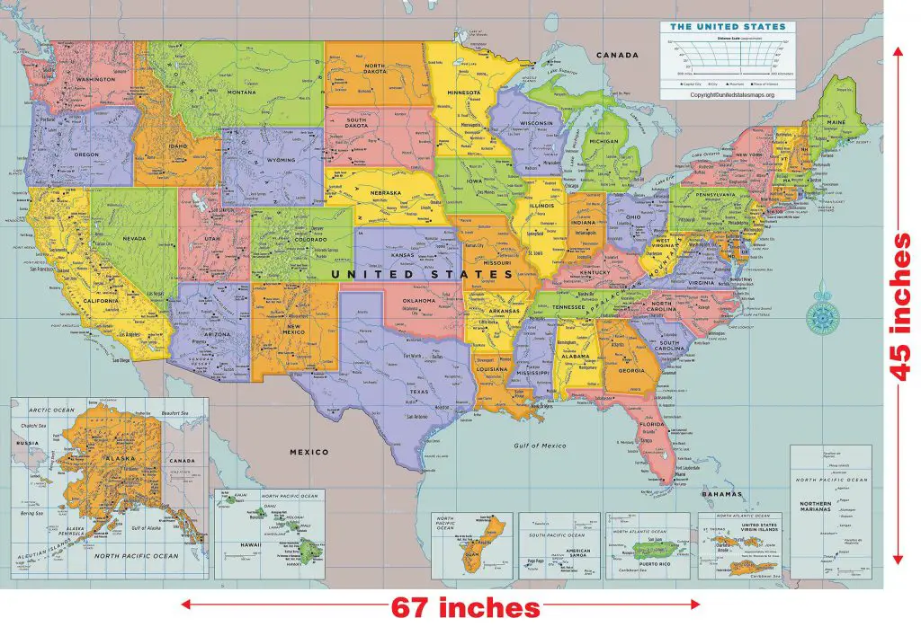 large map of us