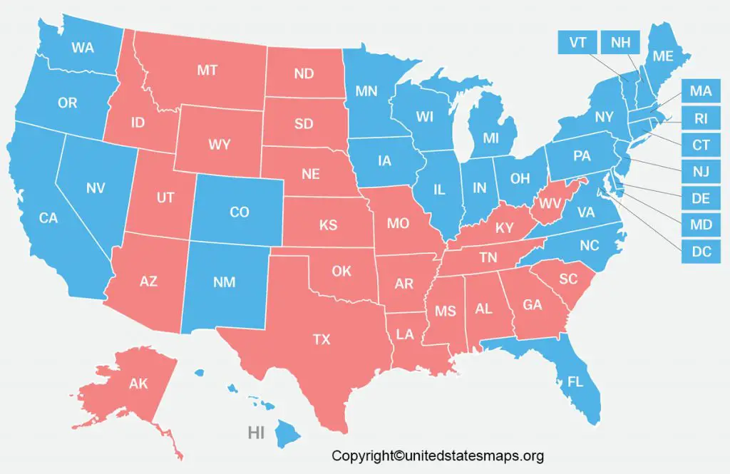 presidential usa map