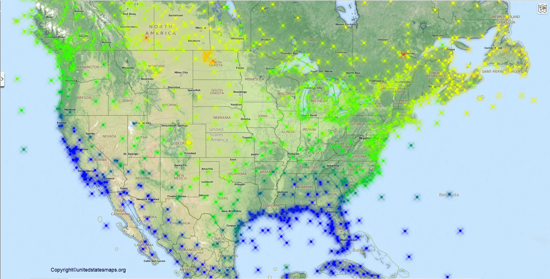 US Pressure Map Pressure Map Of United States Pressure Map Of Usa 