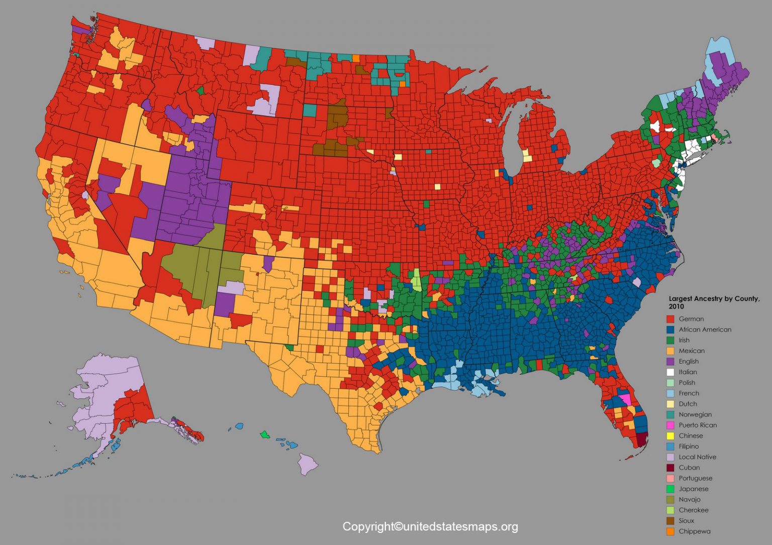 Racial Map Of Us Printable Racial Map Of Usa