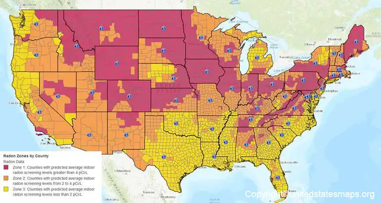 us radon map