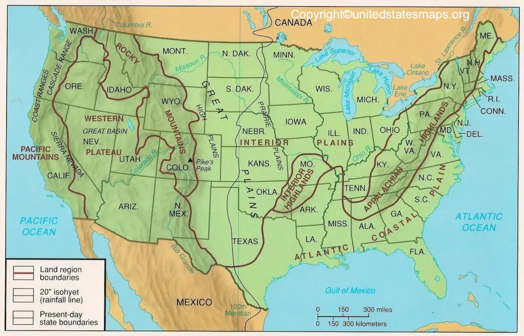 Us Rocky Mountains Map 