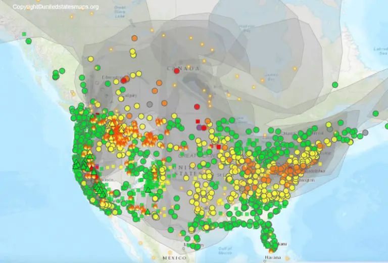 US Wildfire Smoke Map | Map of US Wildfire Smoke