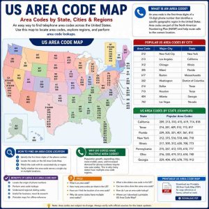 US Area Code Map (2026) - Area Codes by State & City