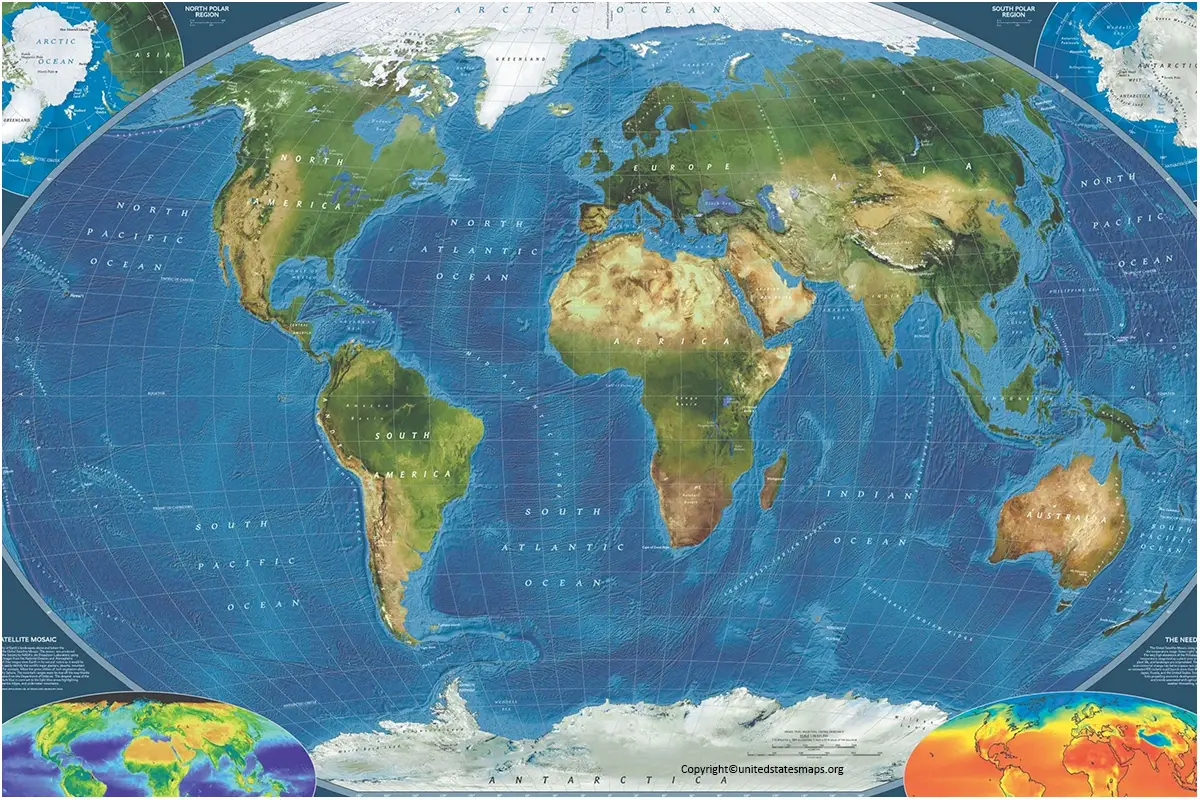 World Physical Map | Physical Map of the World