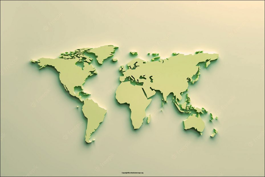 3d World Map | World Map in Three Dimensional