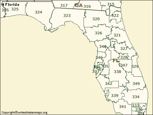 Florida Zip Code Map With Cities