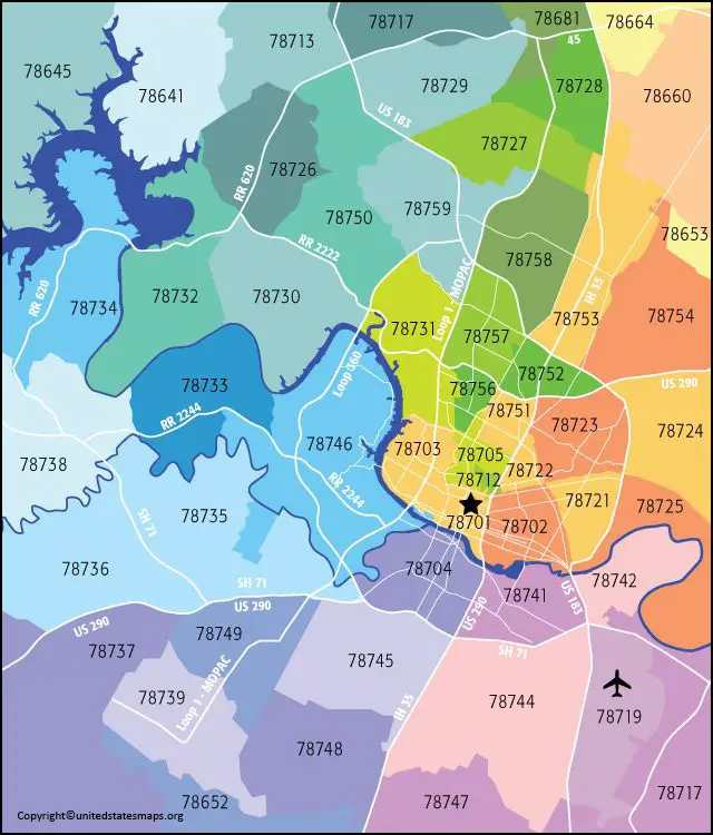 Austin Zip Code Map