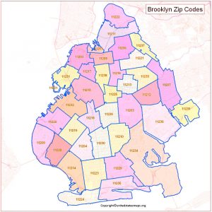 Brooklyn Zip Code Map Map Of Brooklyn By Zip Code PDF 