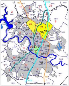 Austin Zip Code Map [Zip Code Map for Austin Texas]