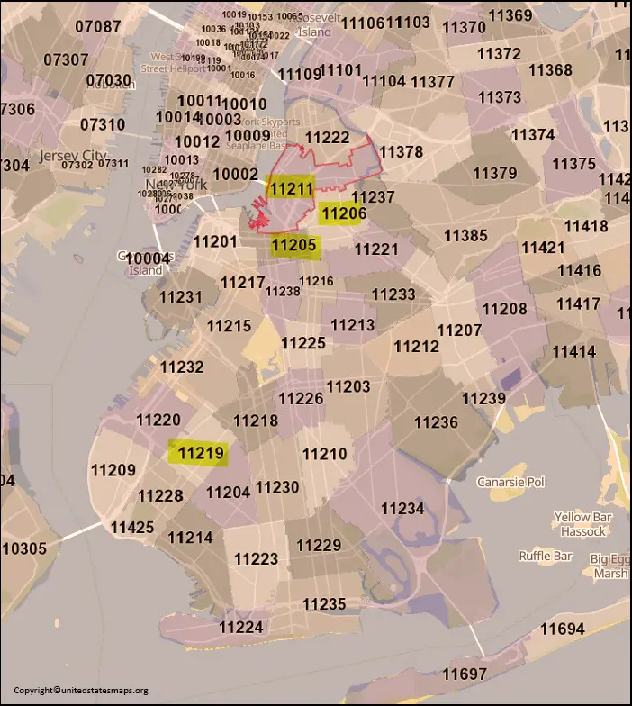 Brooklyn Zip Code Map