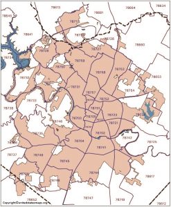 Austin Zip Code Map [Zip Code Map for Austin Texas]