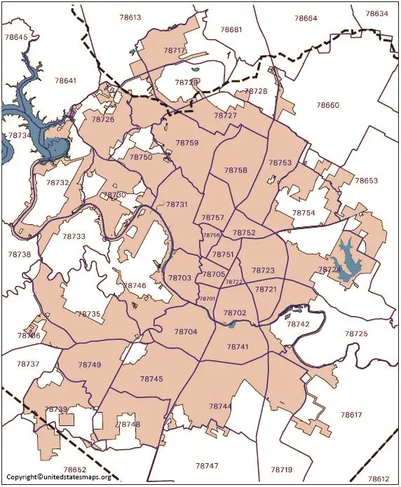 Austin Zip Code Map