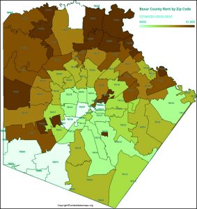 San Antonio Zip Code Map | Map of San Antonio Zip Codes