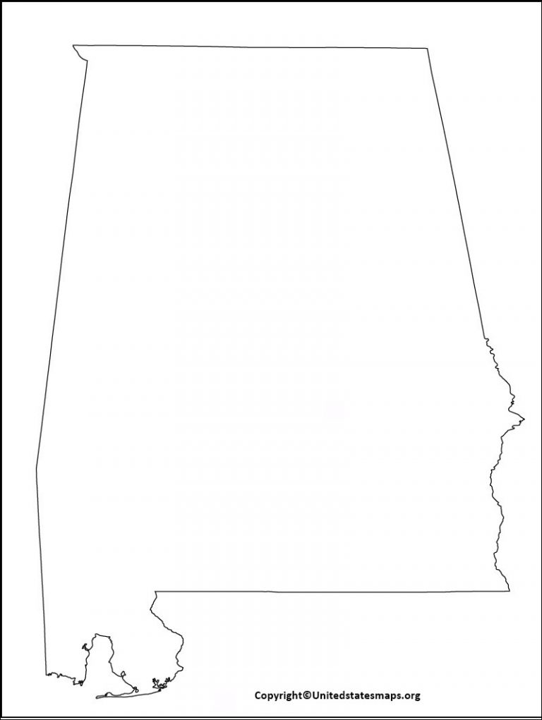 Blank Alabama Map 