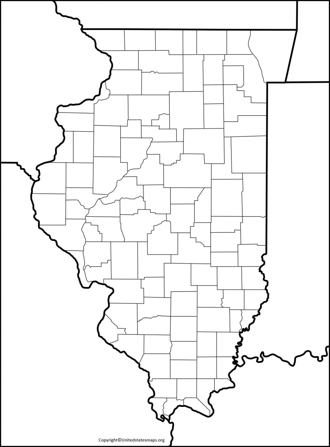 Blank Illinois Map Printable Map Of Illinois In PDF Illinois Blank Map 1134x1536