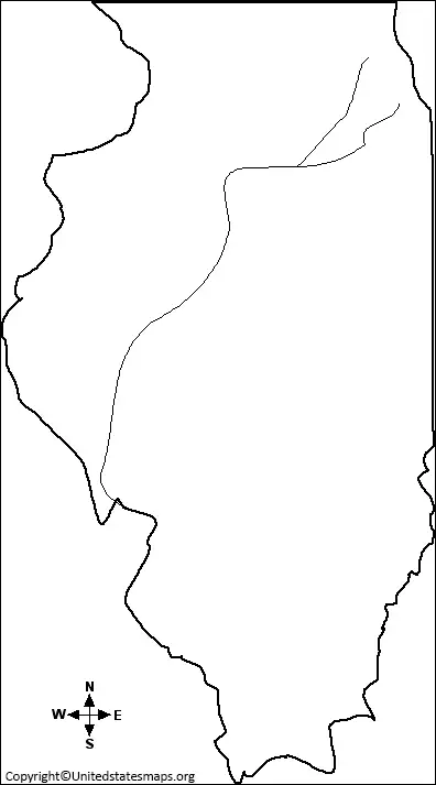 Illinois map outline