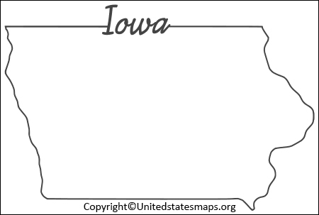 Blank Iowa Map