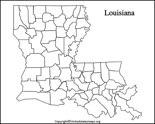 Louisiana map blank