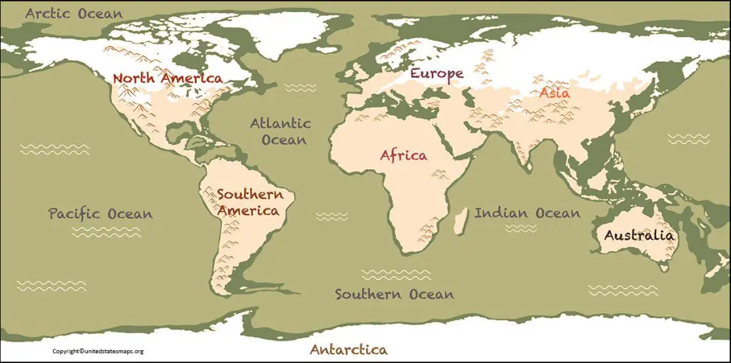 Map Of The World Atlantic Ocean