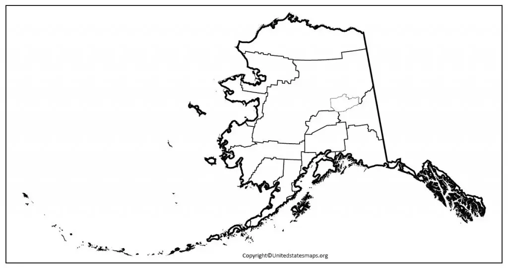 alaska blank map