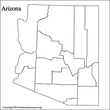 Printable Map of Arizona 