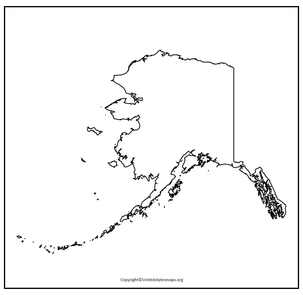 Blank Alaska Map | Printable Map Of Alaska in PDF