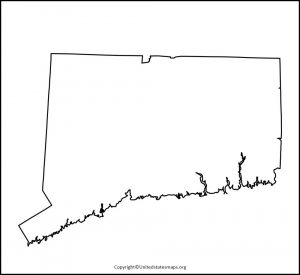 Blank Connecticut Map Printable Map Of Connecticut In PDF Blank Connectricut Map 300x275 