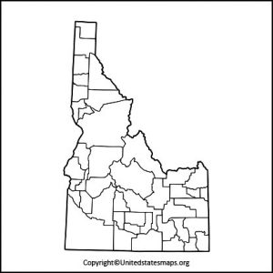 Blank Idaho Map | Printable Map of Idaho in Pdf