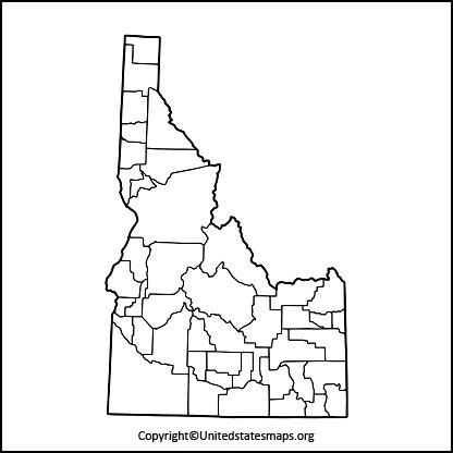 Printable Map of Idaho