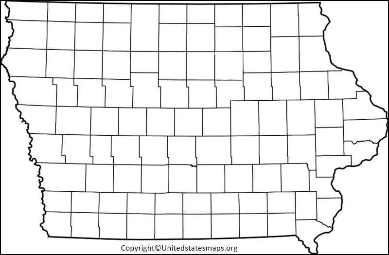 Blank Iowa Map